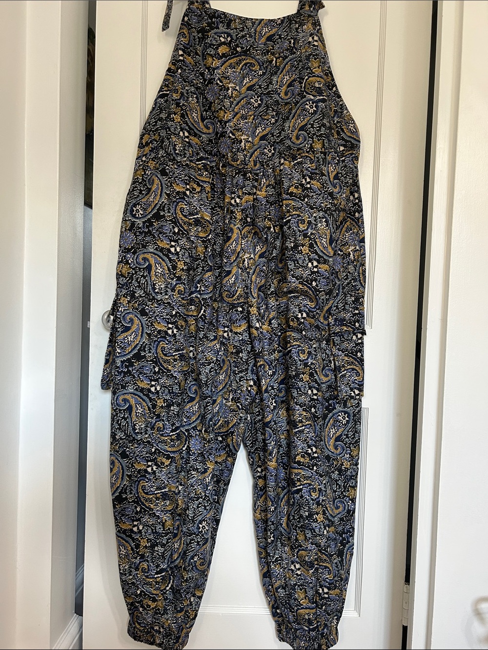 Lucy & Yak Miyada Brushed Cotton Dungarees in Grunge Balloon Leg Overalls
